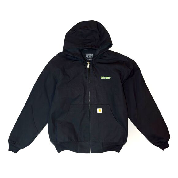 Carhartt Loose Fit Jacket Black Mens L Tall Firm Duck Thermal Lined OJ0131-M - Picture 4 of 11